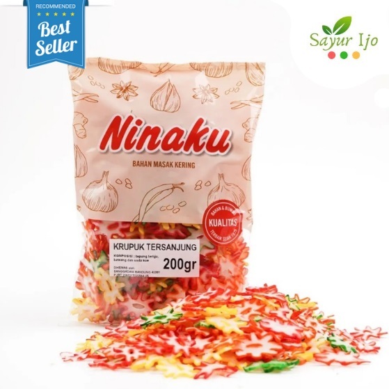 

Ninaku Krupuk Tersanjung 200 Gram / Pack Snack Kerupuk Bintang Mentah Kering