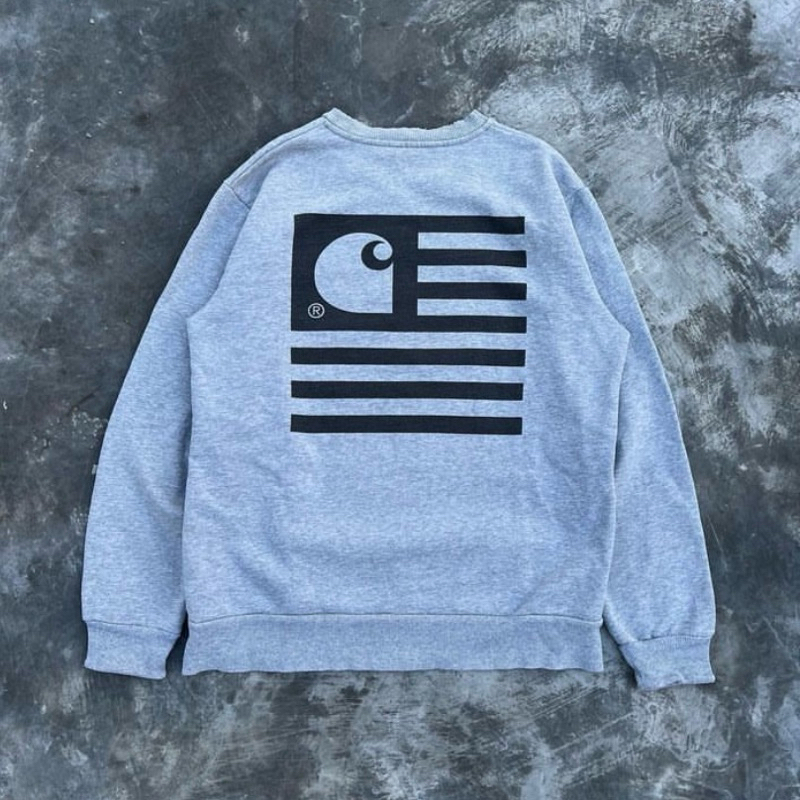 CARHARTT STATE FLAG GREY CREWNECK ORIGINAL | SWEATER STATE FLAG CARHARTT