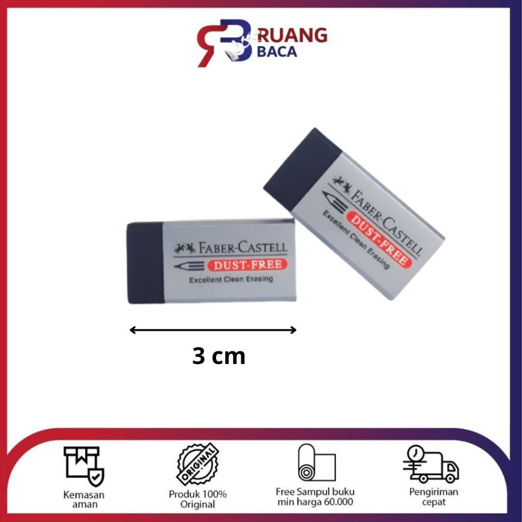 

ERASER DUST FREE SMALL BLACK 187294/187299 FABER CASTELL