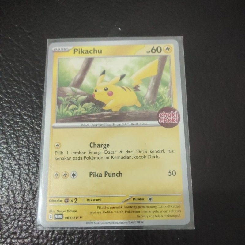 kartu pokemon promo choki-choki Pikachu