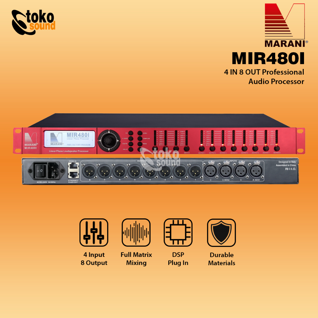 Marani MIR480I MIR 480I - 4 Input 8 Out Digital Signal Processor