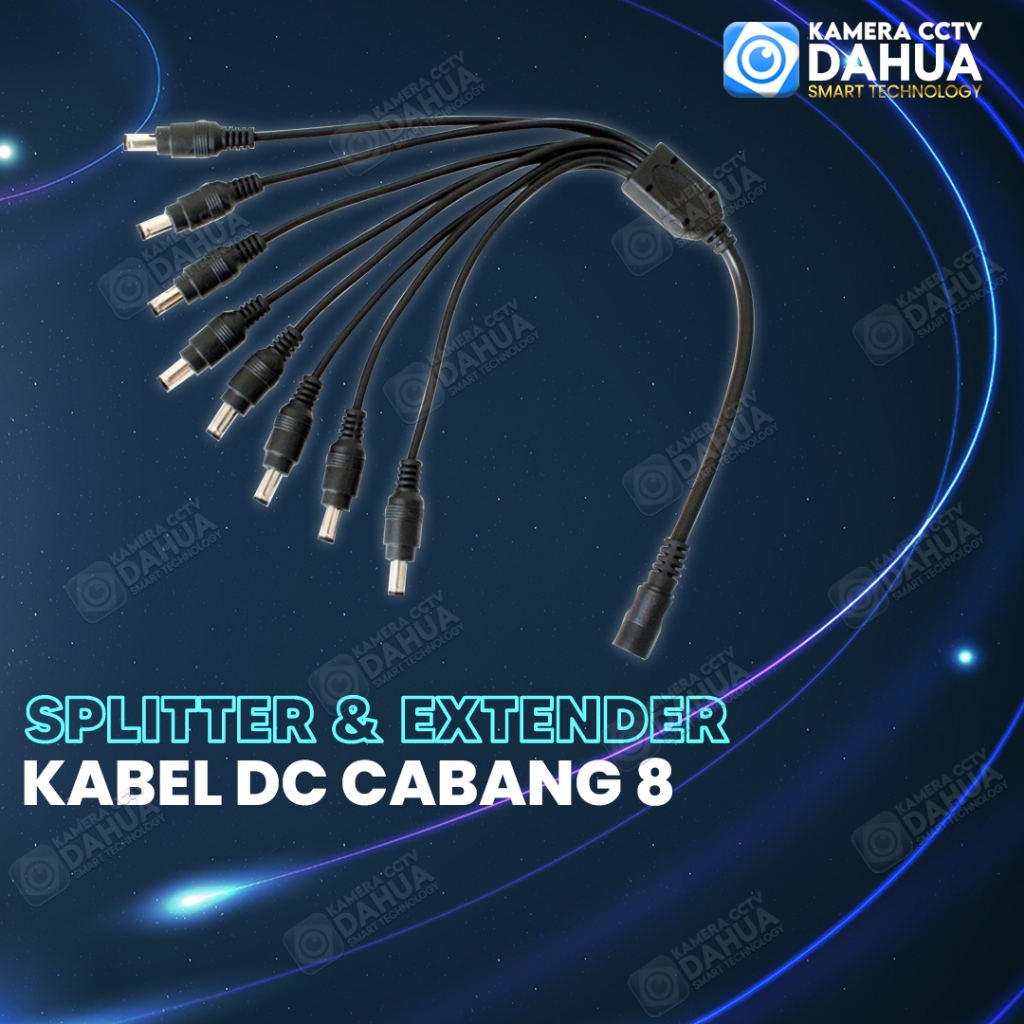 JACK DC SPLITTER KABEL CABANG 8 CCTV