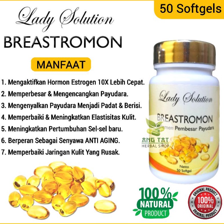 KODE S27D BREASTROMON Pil Softgel Hormon Estrogen Pembesar dan Pengencang Payudara Bokong Asli Origi
