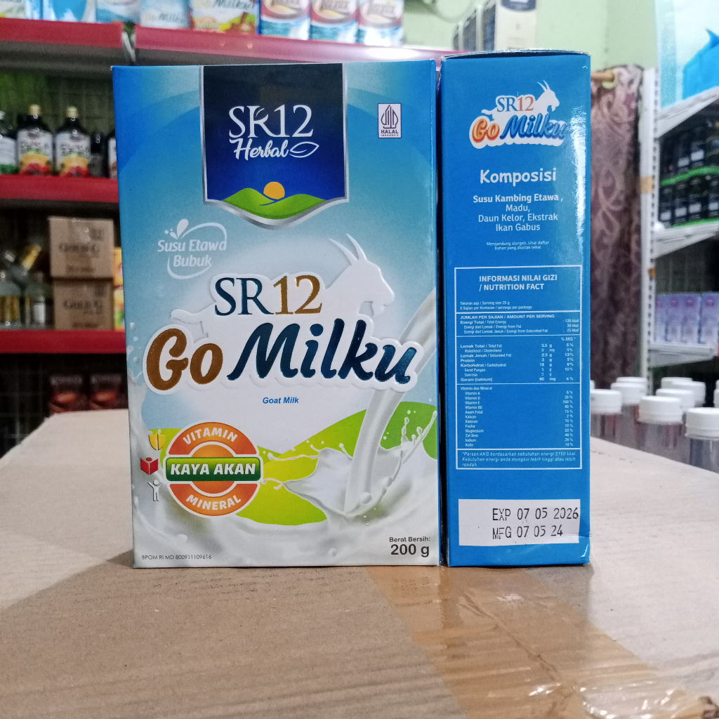 

GO MILKU SR12 / SUSU KAMBING ETTAWA SR12 / GOMILKU ORIGINAL