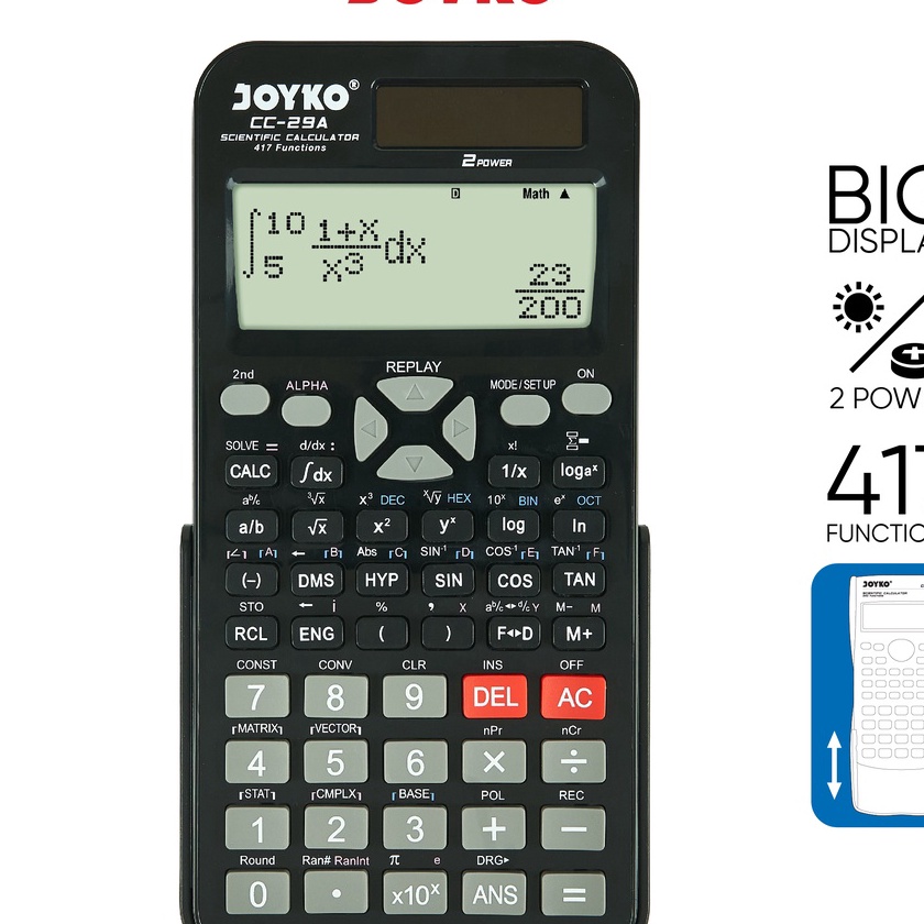 

Top Calculator Kalkulator Joyko CC29A Scientific 417 Functions