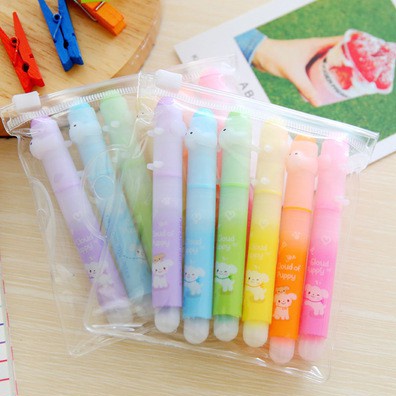 

KF7 Highlighter set isi 6 cloud puppy spidol marker