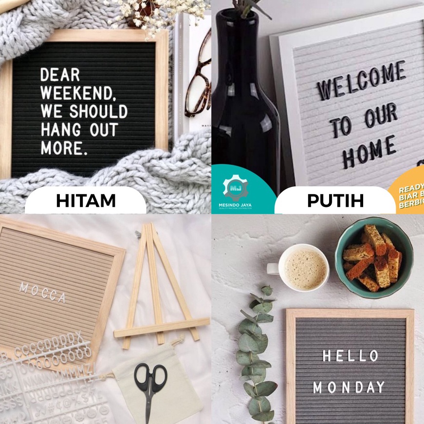 

Cashback Papan Huruf Cafe Papan Nama Bayi LENGKAP 1 SET Felt Letter Board changable felt letter board DIY