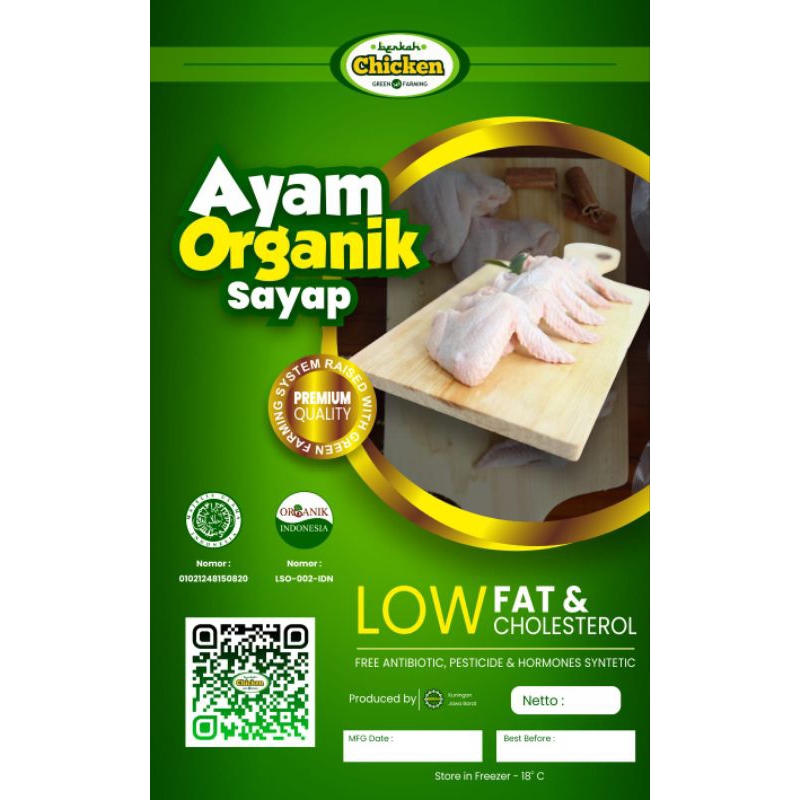 

Sayap Ayam Herbal Organik/Berkah Chicken/Frozen Food