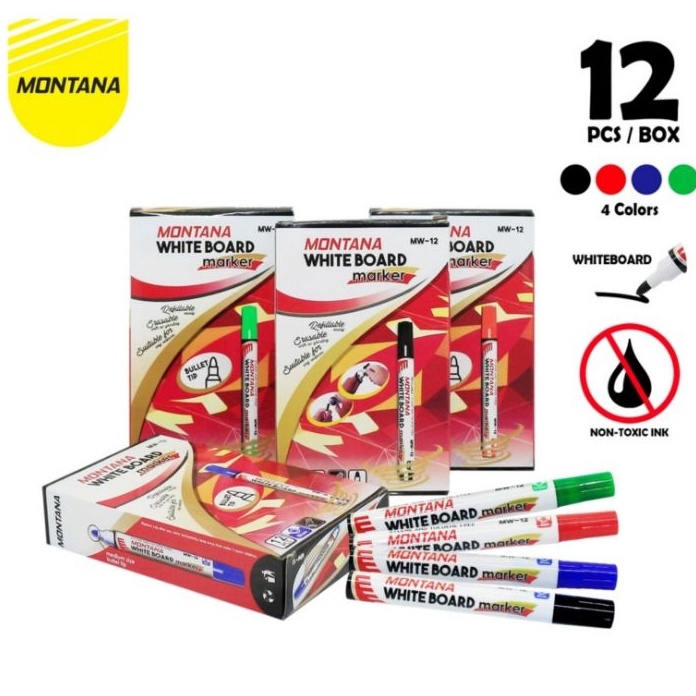 

HJ6 SPIDOL WHITEBOARD MONTANA MW12 SPIDOL BISA DIHAPUS MURAH 12 PCS