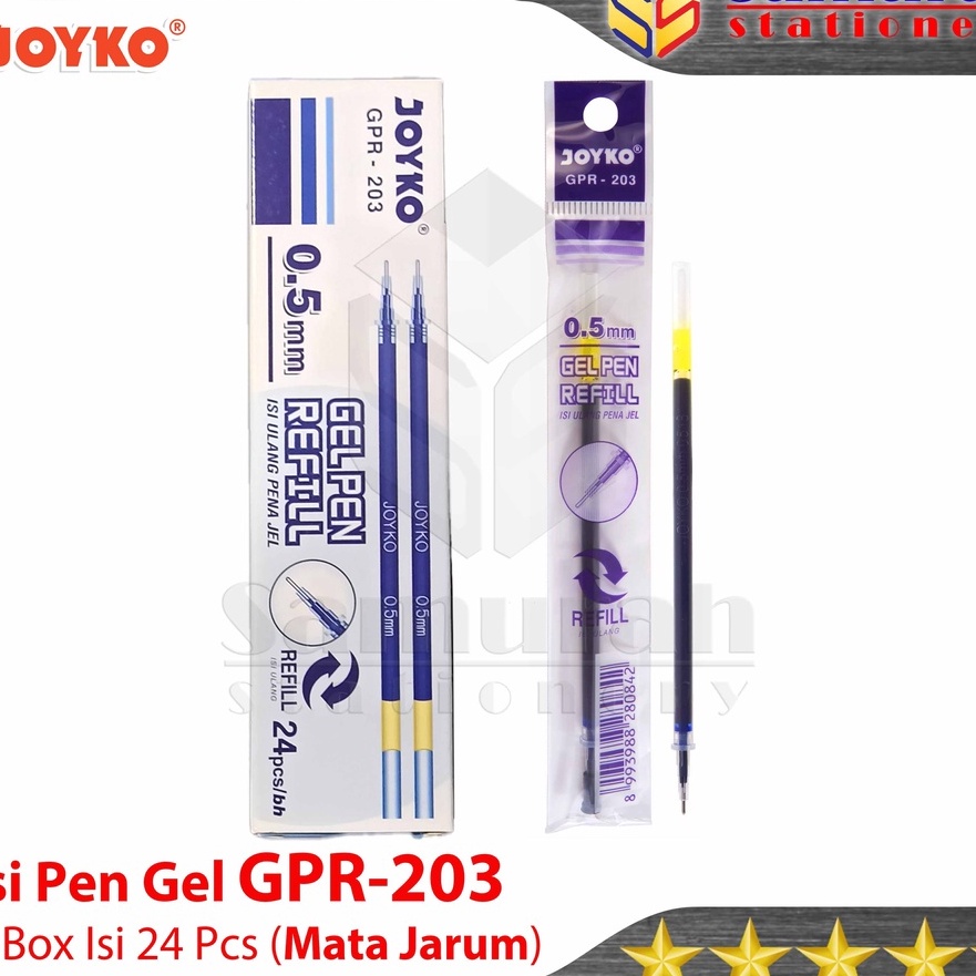 

HJ6 Isi Pulpen Gel Joyko GPR 23 5 mm Gel Pen Refill Isi Ulang Pen 5 mm mata Jarum kecil tipis Per BoX isi 24 Pcs