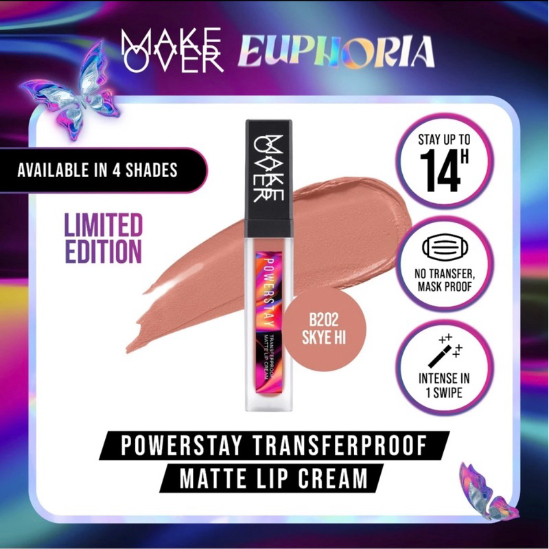 MAKE OVER EUPHORIA SKYE HI Transferproof matte lip cream