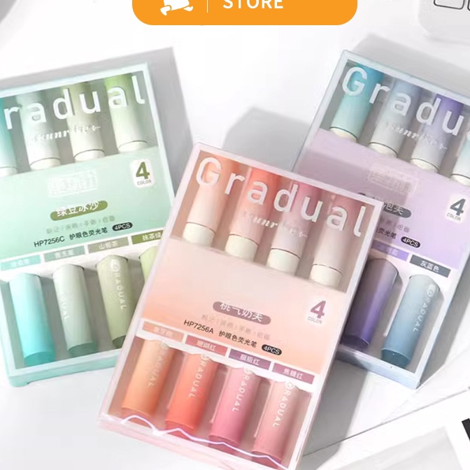 

HJ6 Pen Highlighter Macaroon 4 WarnaRabbit Stationery