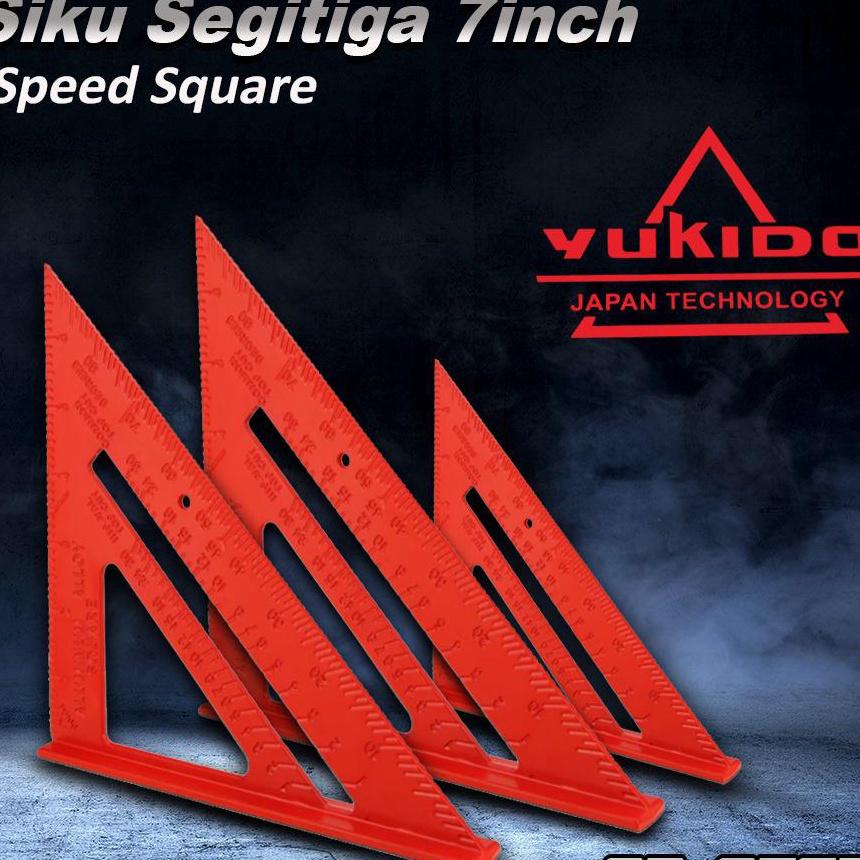 

Eksklusif Promo SEGITIGA penggaris Besi 7 inch siku sudut alat pengukur ruler By Yukido JapanTeknologi