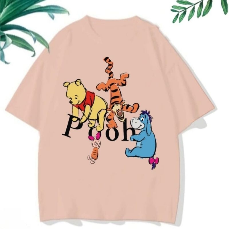 KAOSLAGI Kaos Karakter Wanita Kaos Pooh & Friends Kaos Pooh & Friends Wanita Kaos Lucu Wanita Kaos P