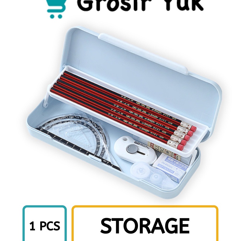 

Spesial Kotak Tempat Pensil ATK Anak Pencil Case 2 Tingkat Bahan PP