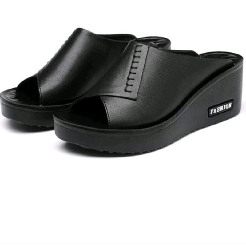 Sandal Wedges Wanita Terbaru 2025 Sandal Wanita Wedges Selop Rempel  Kekinian Sandal Pesta Kondangan