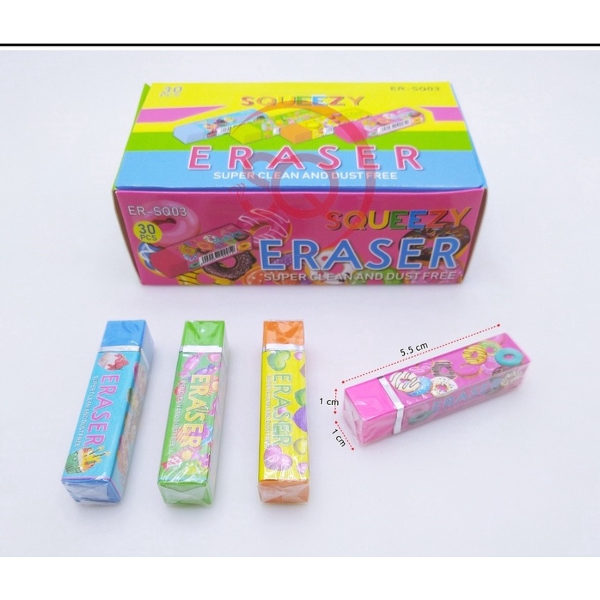 

Terlaris Penghapus Panjang Squeezy Sweet Color isi 3 pcs box