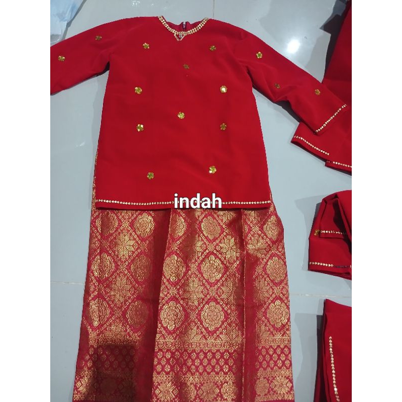 baju penari anak tk+rok songket