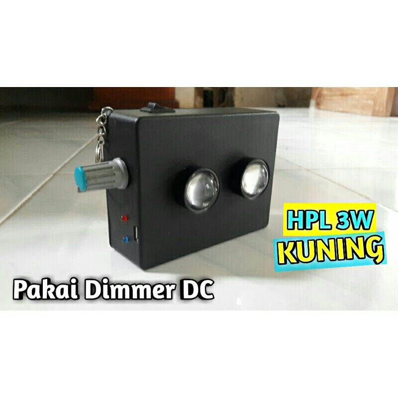 Lampu Emergency Led HPL 3W Kuning Box X3 (Isi 3 baterai 18650) | BACA DESKRIPSI | Etalase