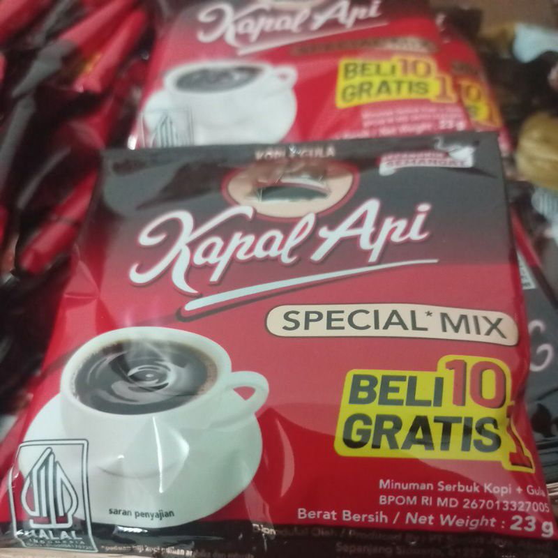 

kopi Kapal Api Special Mix kopi + gula kemasan 25gram