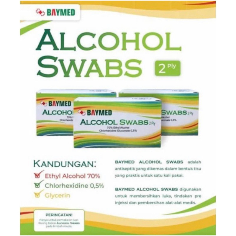 ALCOHOL SWAB 2PLY 100'S