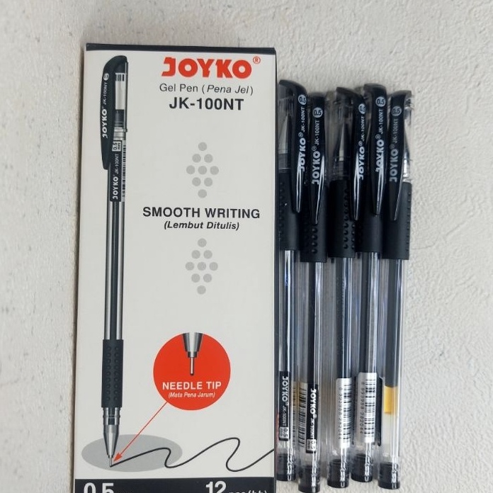 

KP8 Pulpen gel mata lancip 5mm JOYKO JK1NTper pak