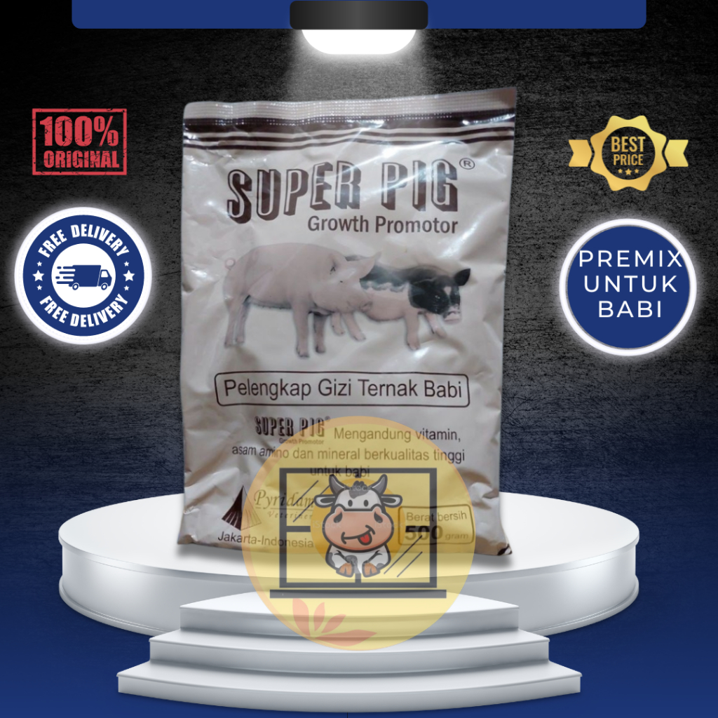 SUPER PIG 500 GRAM PREMIUM - Premix Babi Suplemen Vitamin Penggemuk Babi