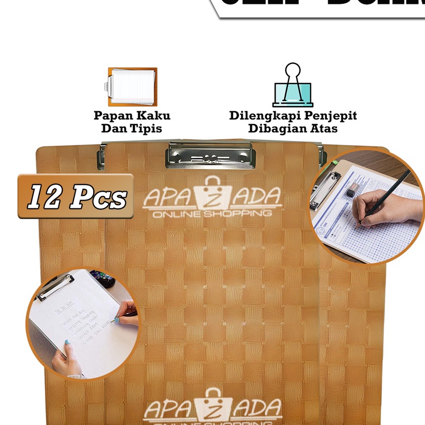 

HJ6 Apazada Papan Jalan 12Pcs Clipboard Folio Papan Ujian Alas Ujian Clip Board Clipboard Papan Jalan A4 Papan Jalan Kayu Murah Berkualitas Bisa Cod