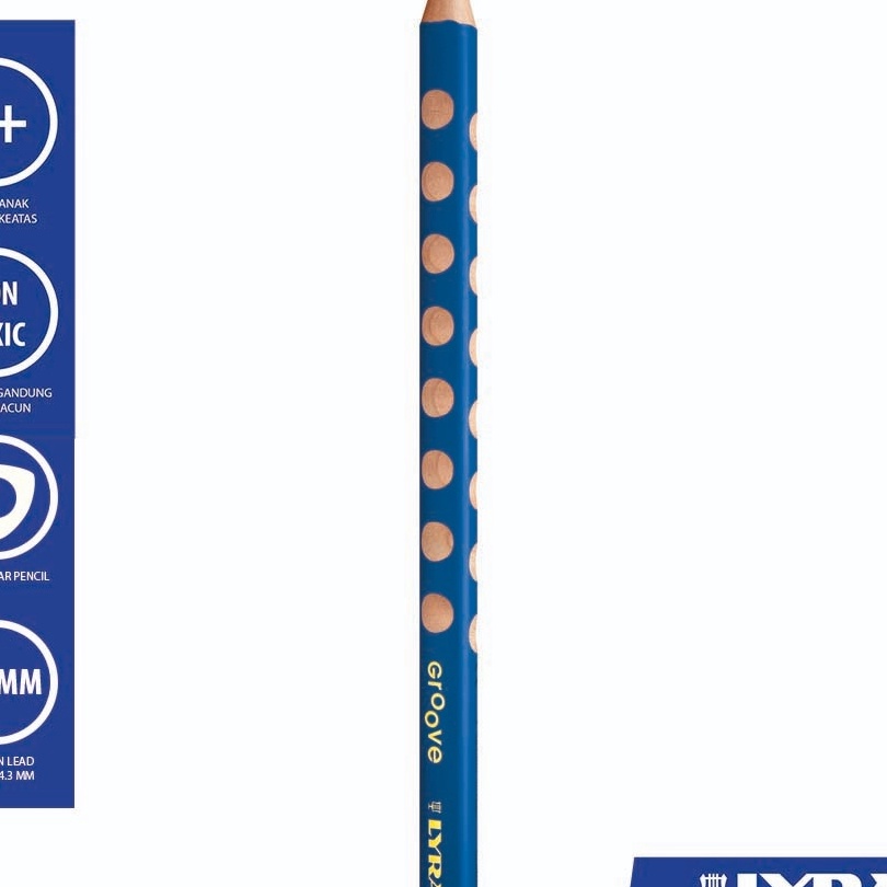 

berkualitas LYRA Pensil Groove Graphite Pencil B Untuk Belajar Menulis
