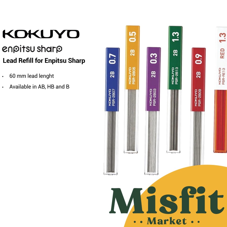 

Kokuyo Lead Refill Enpitsu Mechanical Pencil 3 5 7 9 13 mm Isi Ulang Mekanikal Pensil Mekanik