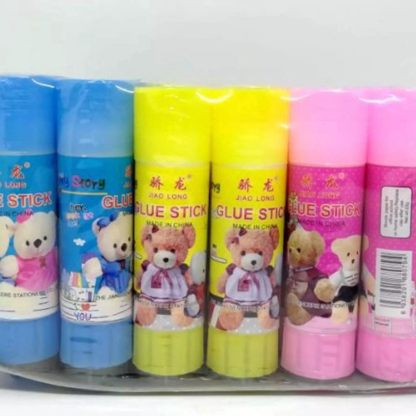 

HJ6 24pc LEM STIK KECIL 1 gram GLUE STICK FANCY 1 GRAM LEM MURAH FANCY LEM KERTAS NON TOXIC
