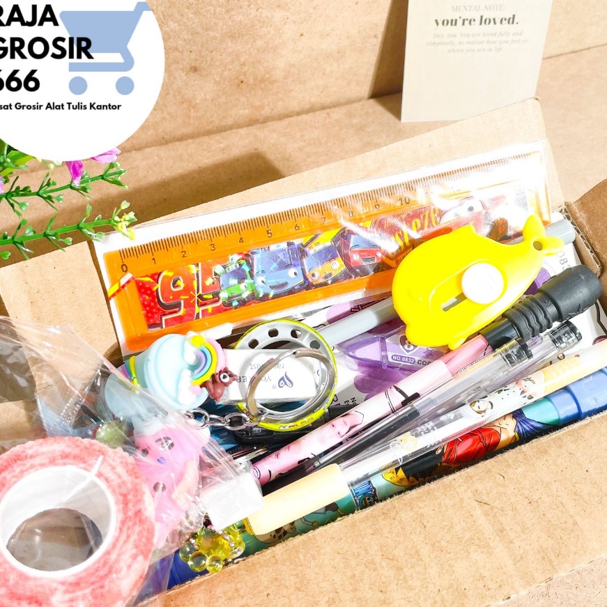 

Hematku BOX PAKET ISI ALAT TULIS UKURAN 2X8X8 CM