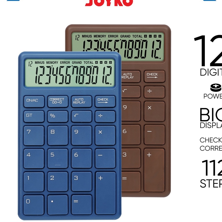 

KP8 Calculator Kalkulator Joyko CC55CO 12 Digits Check Correct
