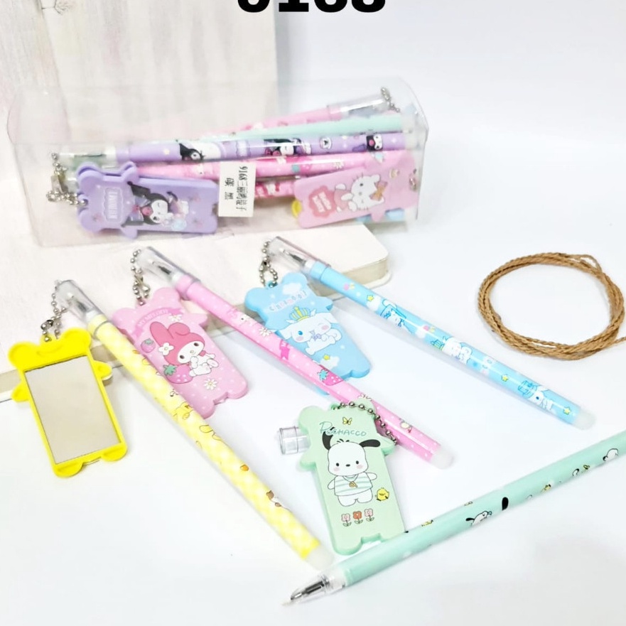 

KI3 12pc PENA BALLPEN PEN GEL motif gantung CERMIN SANRIO