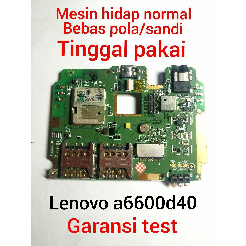 MESIN Lenovo a6600d40 NORMAL Garansi