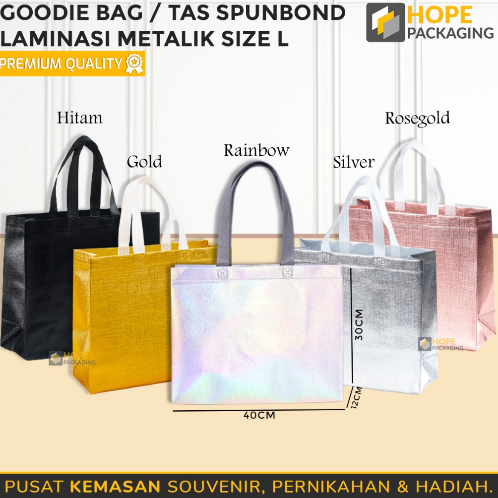 

MURRRMERRR Tas Shopping Bag Laminasi Metalik Size L 4x3x12 cm Tas Cooler Bag Serbaguna Tas Souvenir Hampers Hadiah Tas Travel Goodie Bag Laminasi Tas Belanja Tas Souvenir Snack Ultah Tas Hampers Hadiah