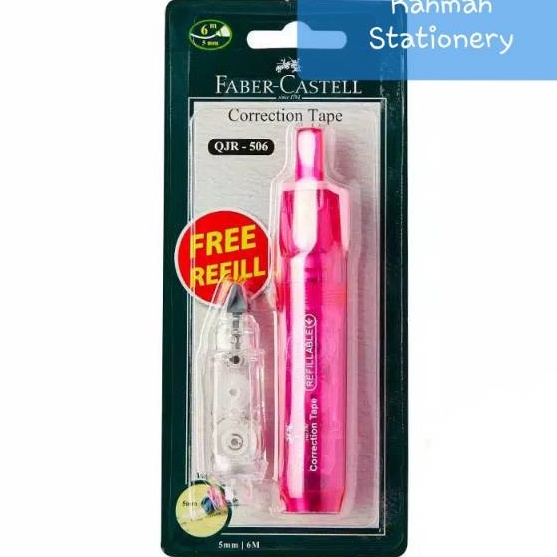 

FG2 Correction tape QJR 56 pink barrel 1 refill faber castell tipex kertas faber