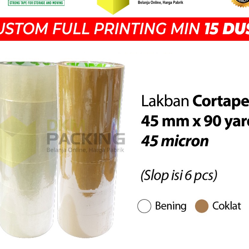 

FG2 Lakban 45mm x 9yard CORTAPE Plakban Isolasi PREMIUM TERMURAH SELOP