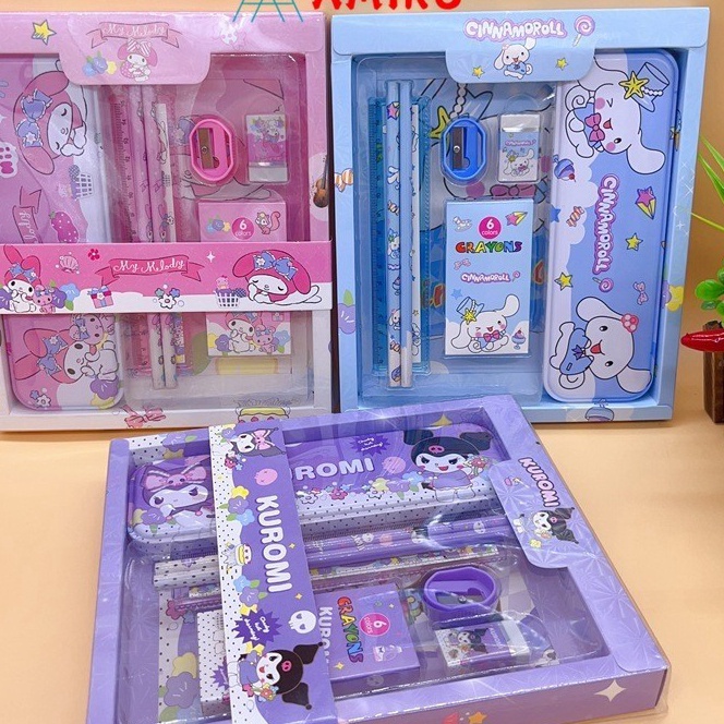 

Terkini Alat Tulis Set Kotak Pensil Karakter Kuromi Murah Hadiah Lucu Kotak Pensil Anak Set 7 in 1 Stationery Untuk Hadiah Anak Sekolah Sanrio
