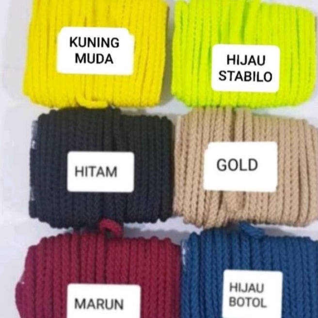 

KI3 TALI KUR KEPANG 7MM BAHAN POLYESTER HARGA PER PACK ISI 1 METER