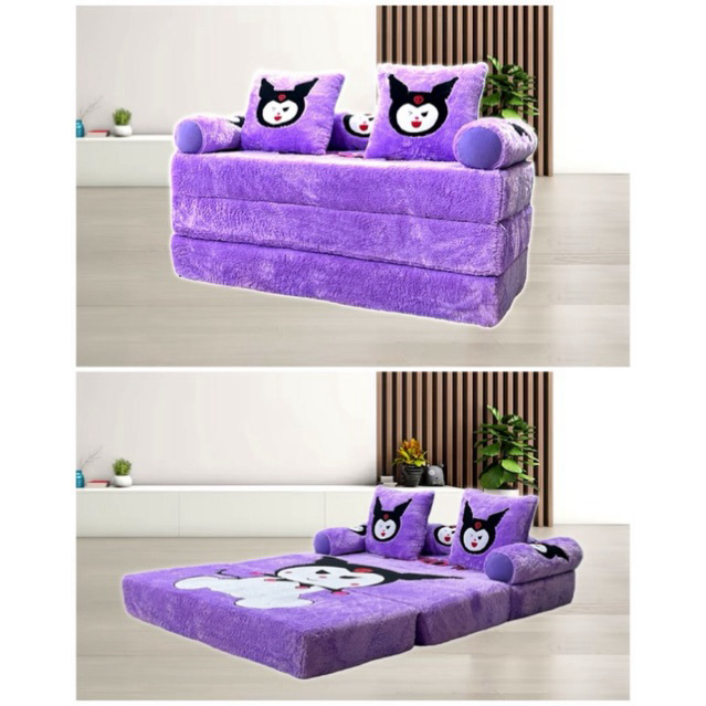 Sofabed Bulu Rasfur Kasur Lipat Busa Ukuran Jumbo Ukuran Lengkap