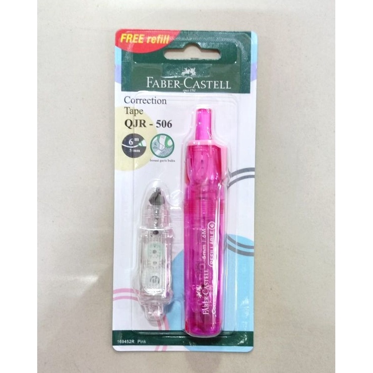 

Ready Stok Tipe ex Kes Faber castell 169452R Pink Correction Tape QJR56