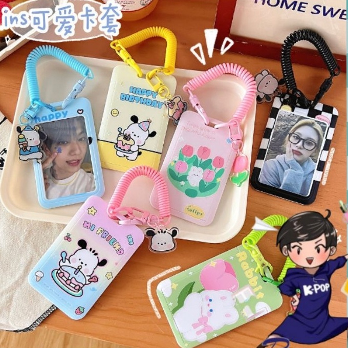 

Istimewa Full Warna Set ID Card Gantungan Card Holder Photocard Keychain Lanyard Name Tag Idol Kpop