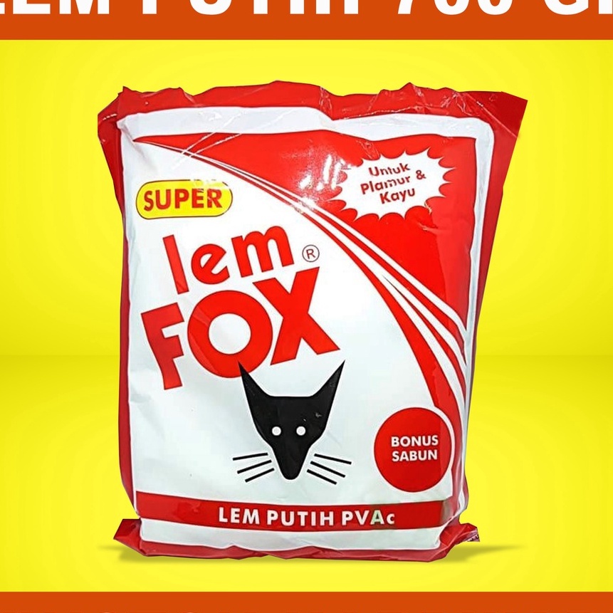 

KI3 Lem Fox Putih SUPER Plastik MERAH Pvac Plamur Kayu Kertas 7 Gr Gram