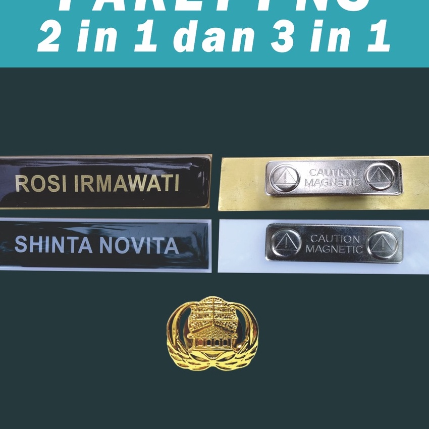 

HJ6 Paket Nametag 2 in 1 dan 3 in 1