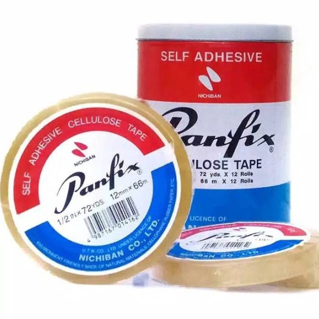 

SPESIAL DISKON Selotip Panfix 12 x 72 Yards Self Adhesive Cellulose Tape