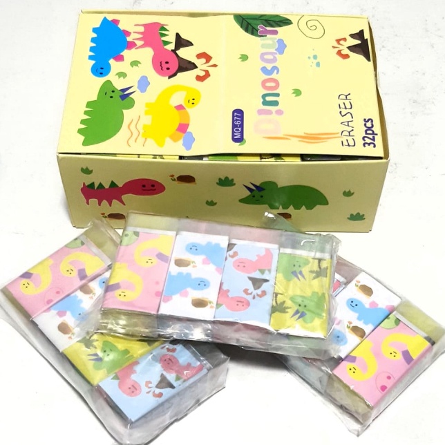 

Harga Grosir 1kotak32pcs Penghapus Eraser Besar Karakter DINOSAURUS