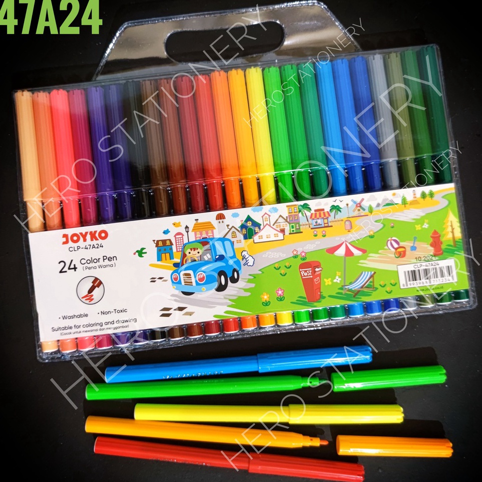 

Serba Murah Color brush pen spidol joyko set 24 warna CLP47A24