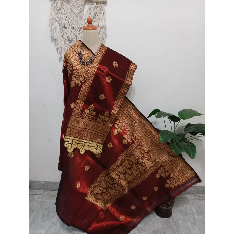 Songket silungkang full kristal premium