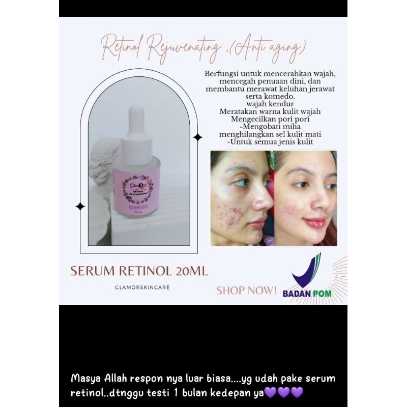serum retinol glamor skincare